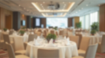 blurred soft of seminar room for dinner. Ai Generated Images