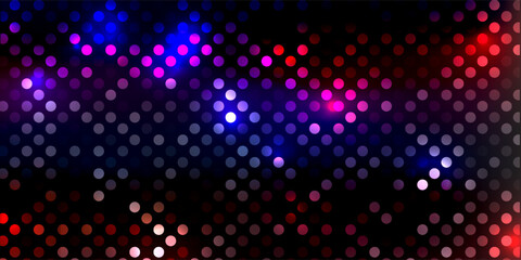 Obraz premium Vibrant Dots Illuminate Night Sky with Neon Light Patterns