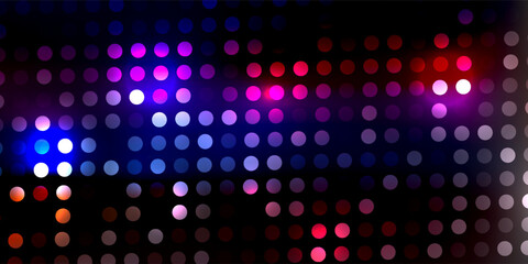 Vibrant Dots Illuminate Night Sky with Neon Light Patterns