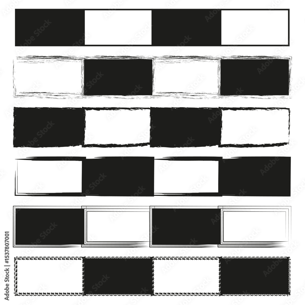 Aufkleber checkerboard strip icon. striped grid symbol. black white vector. rectangular pattern design.