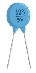 Blue Ceramic Capacitor Electronic Component