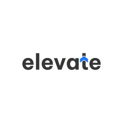 Elevate logo typography in simple and modern style. 