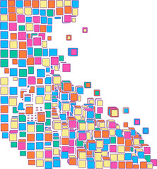 Playful Pixelated Block Design Border