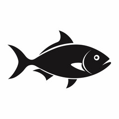 Hilsa vector silhouette illustration isolated on white background