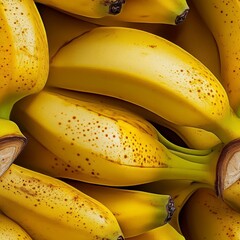 Clustered banana bunch detail, pristine yellow peel texture, high-end food photography, subtle gradient lighting, fresh market aesthetic, artistic arrangement, premium produce styling