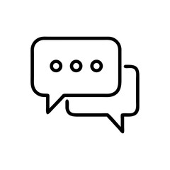 Naklejka premium Message bubble icon with overlapping speech bubbles in minimalistic and modern design
