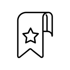 Obraz premium Bookmark icon featuring ribbon and star symbol