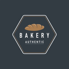 food concept with delicious and tasty bread logo with a simple minimalist logo and modern bread silhouette symbol template illustration brand product shop, restaurant, bar illustration or poster
