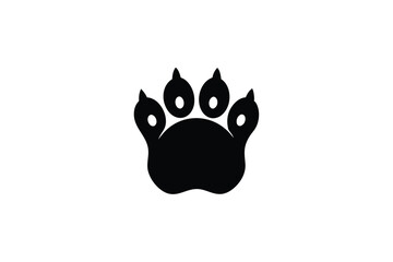 Paw Print Pet Animal Silhouette Illustration of Domestic Footprint Feline Creature Foot Mammal Puppy Canine Walking Graphic Template