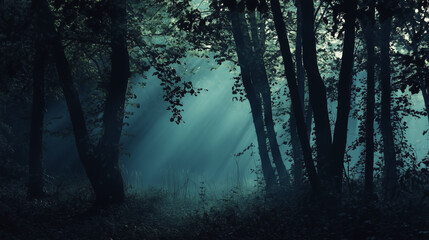 Obraz premium Green forest environment. Beautiful Forest