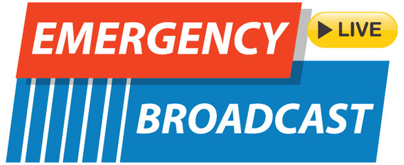 Emergency Broadcast Live Alert Graphic