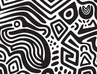 abstract pattern black and white geometric shape background