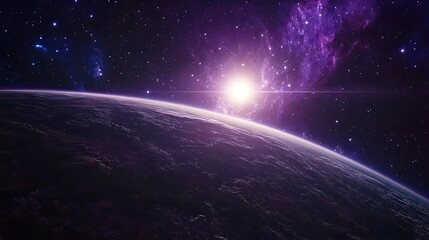 Obraz premium Planet Earth rising from space