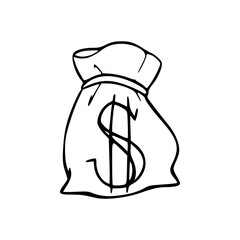 money bag icon vector illustration