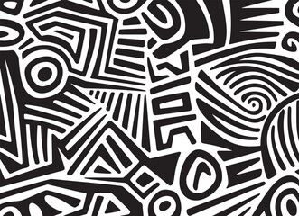 abstract pattern black and white geometric shape background