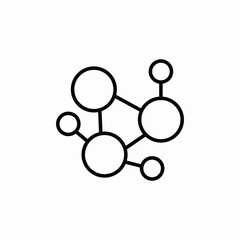connected points icon sign vector