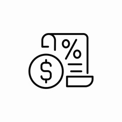 finances percentage icon sign vector