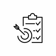 goal checklist icon sign vector