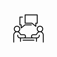mutual conversation icon sign vector