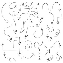  vector set of hand-drawn doodle arrow illustrations perfect for design elements