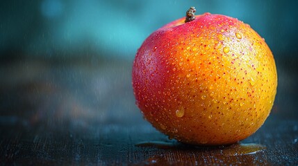 Fresh, juicy fruit, wet apple, vibrant colors