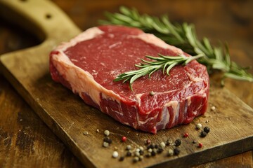 Muscle Texture. Beef Meat closeup with Raw Red Texture for Fresh Steak