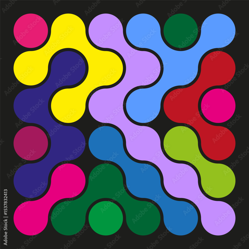 Poster colorful circle pattern. vibrant dot collection. vector round shapes. bright bubble elements.