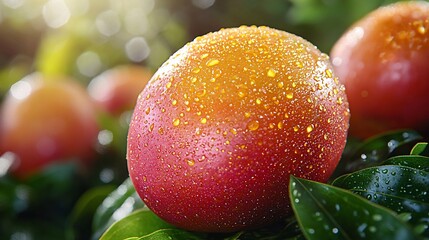 Fresh Mangoes on a Tree