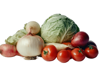 Fresh vegetables, various colors and textures