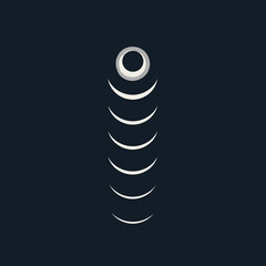 Abstract Sound Wave Icon. Minimalist vibration or signal graphic.