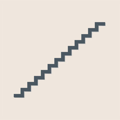 Minimalist Stairway to Success. Abstract graphic of upward progress.