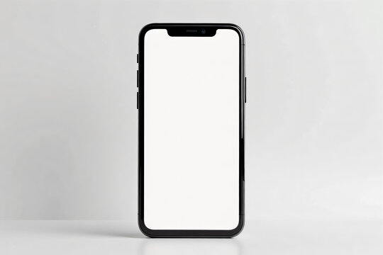 Realistic models smartphone with transparent screens. Smartphone mockup collection. Device front view. 