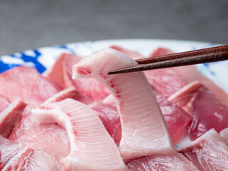   Sashimi, fresh raw fish dish
