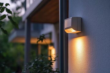 Sensor Alert. Modern Security System with Motion Sensor and Light Detector to Control Intruders