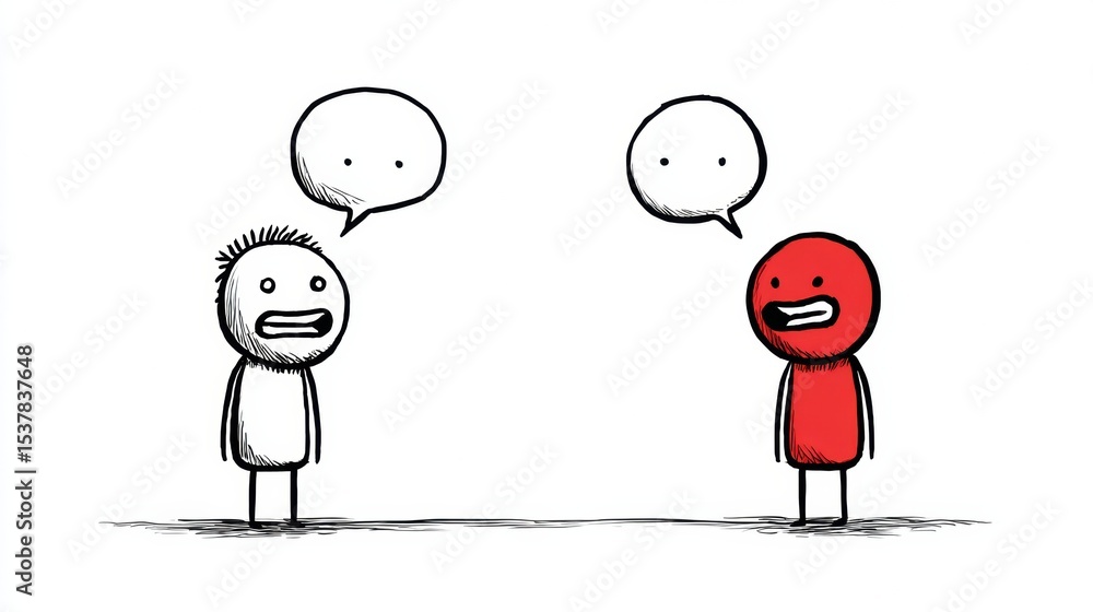 Poster Understanding the Difference Between Reacting and Responding in Conversations Through Simple Character Illustrations