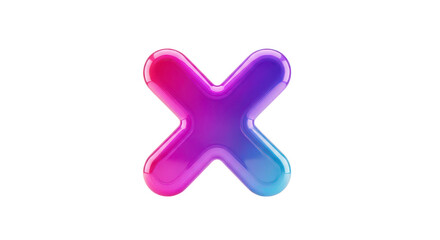 Colorful 3 d letter x