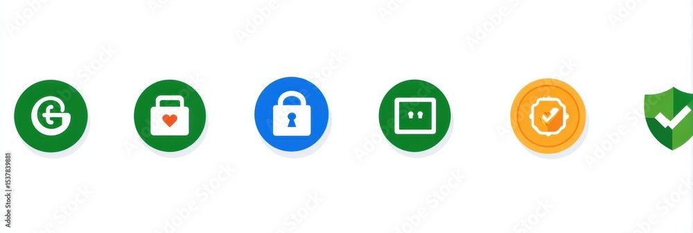 Aufkleber Understanding Various Types of Two-Factor Authentication Methods Illustrated With Icons