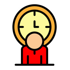 Work Tenure Icon Vector Filled Icon Design