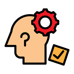 Database Knowledge Vector Filled Icon Design