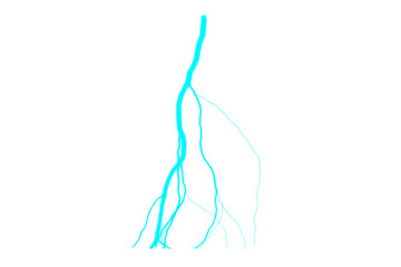 Cinematic Lightning Energy Bolt with Transparent Stroke