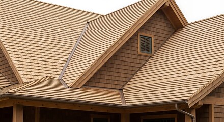 Detailed View of a House with Cedar Shake Roofing and Siding