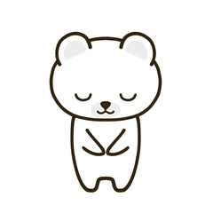 お辞儀するしろくま