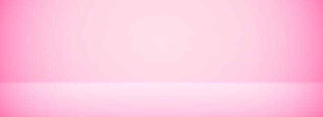 Fototapeta premium Pink gradient studio room design. Light rose podium concept wallpaper. Wall and floor surface backdrop for presentation, mockup template, product showcase. Empty platform display backdrop. Vector