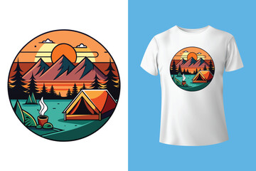 This shirt smells like campfire. camping graphics vector, vintage explorer, adventure, wilderness. Outdoor adventure quotes symbol. Perfect for t-shirt prints, posters. 