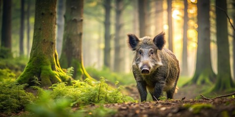 Wild Boar Forest Undergrowth 