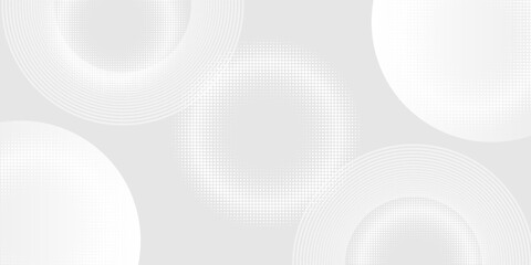 White background with white circle lines. Digital future technology simple. vector eps 10