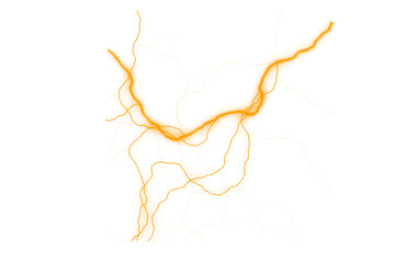 Realistic Lightning Strike Transparent Overlay for Effects and Media