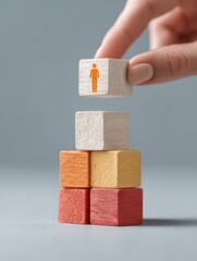 Sustainable Wooden Blocks Symbolizing Collective Bargaining and Employment Law Compliance in Modern Workplace Regulation and Ethical Business Practice