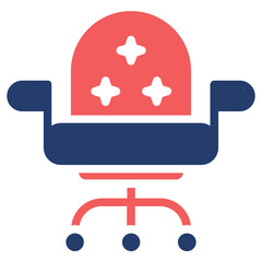 Fototapeta premium Chair solid color icon