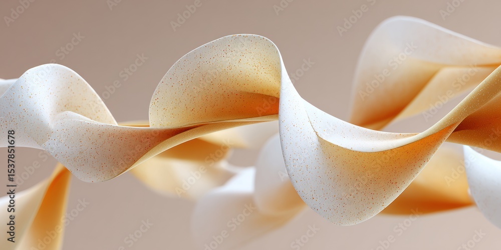 Aufkleber serene monochromatic waveform with fine granular texture in warm beige tones, minimalist flowing des